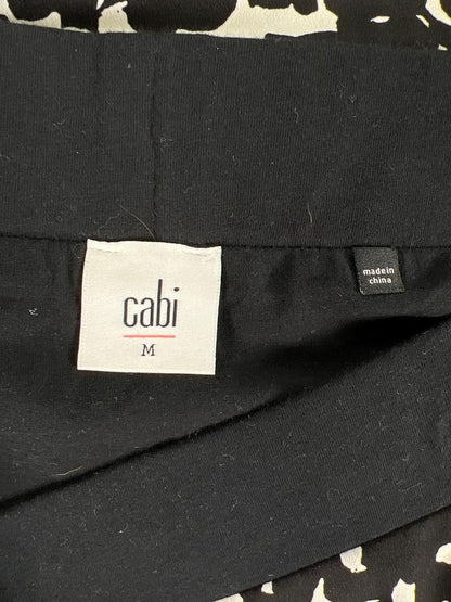 Cabi Women’s Black/White Dixon Hi-Low Stretch Midi Skirt - M image 3