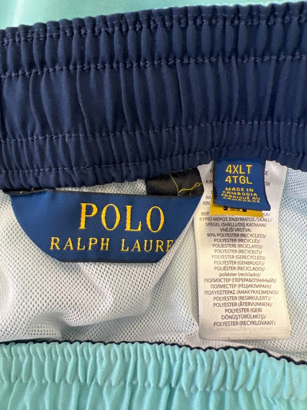Polo Ralph Lauren Men's Blue/Teal Stretch Waist Lined Swim Trunks - 4XL Tall image 3