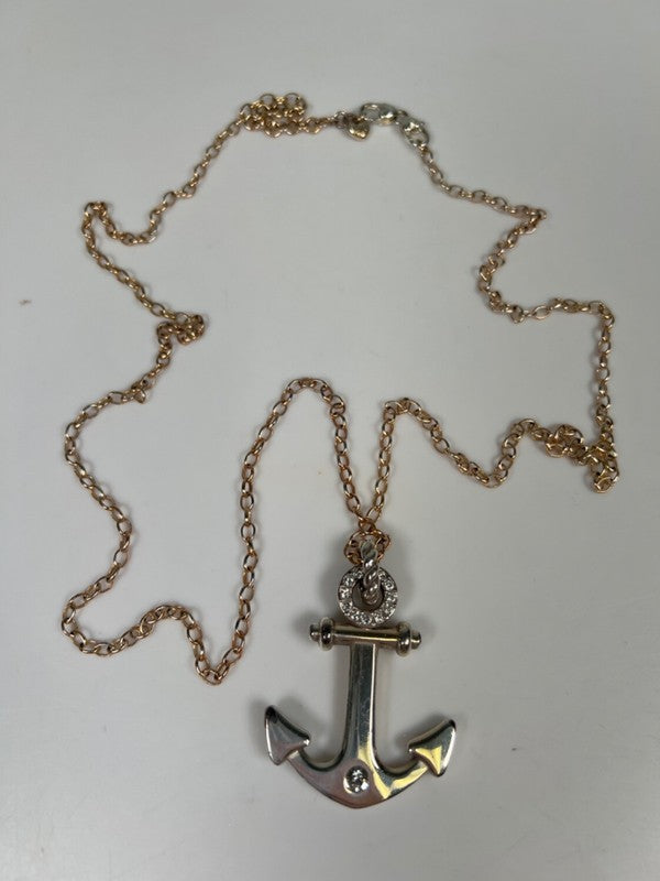 Brighton Women's Silver Two Tone Silver Plated Anchor Pendant 21in Necklace image 2