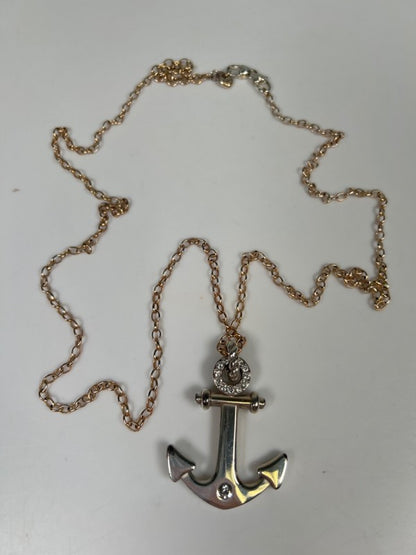 Brighton Women's Silver Two Tone Silver Plated Anchor Pendant 21in Necklace image 2