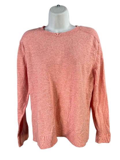 Banana Republic Women's Pink Long Sleeve Cotton Sweater Shirt - L