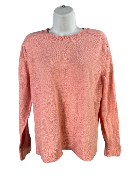 Banana Republic Women's Pink Long Sleeve Cotton Sweater Shirt - L