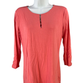 White House Black Market Women's Pink 3/4 Sleeve Shirt/Blouse - S