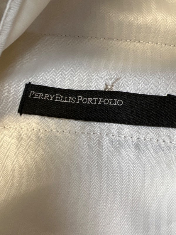 Perry Ellis Portfolio Men's Beige Linen Blend Modern Fit Dress Pants - 36x30 image 3