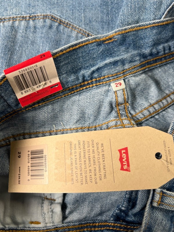 Levi's Women's Light Wash High Rise Denim Jean Shorts - 29 image 3