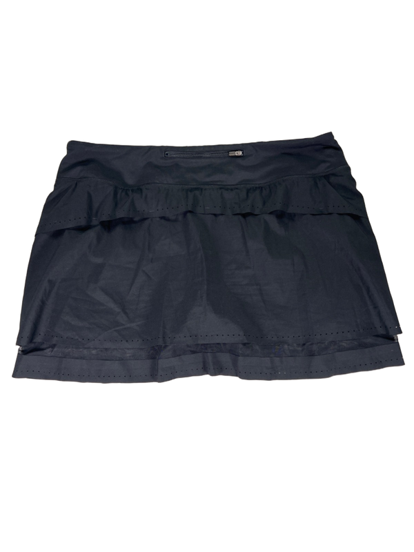 Athleta Women's Black Laser Run Pull On Eyelet Lined Athletic Skort - XL image 2