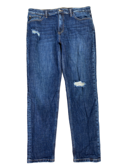 Kancan women's Dark Wash Ripped High Rise Denim Jeans - 15