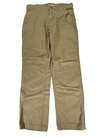 Carhartt Men's Beige Relaxed Fit Straight Leg Canvas Pants - 34x32