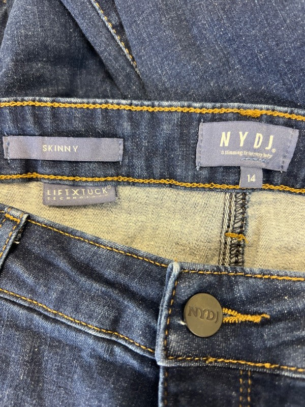 NYDJ Women's Dark Wash Lift Tuck Skinny Jeans - 14 image 3