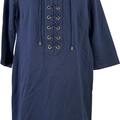 Chico’s Women’s Blue 3/4 Sleeve Lace Up Sheath Dress - 0.5/IS S