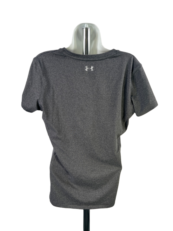 Under Armour Women's Gray Heatgear Fitted V Neck Short Sleeve Tee Shirt - XL image 2