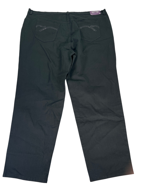 Gloria Vanderbilt Women's Black Classic Fit Tapered Fit Denim Jeans - Plus 24 image 2