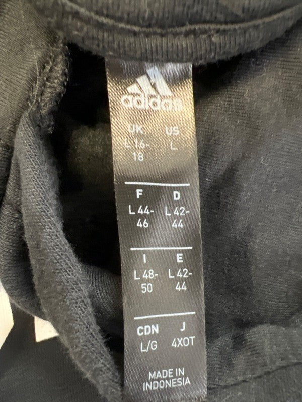 Adidas Women’s Black Fleece Lined Pullover Hooded Sweatshirt - L image 3