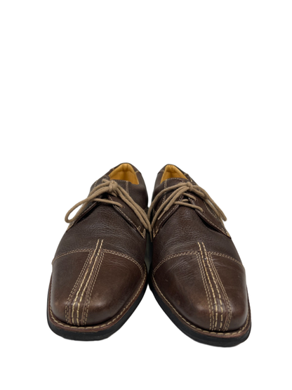 Sandro Moscoloni Men's Brown Leather Comfort Lace Up Derby Loafers - 9.5 image 2