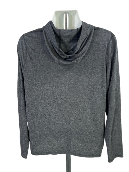 Under Armour Men's Gray Threadborne HeatGear Hooded Shirt - M image 2