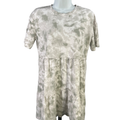 Abercrombie & Fitch Women's Green/White Tie-Dye Short Sleeve Mini Dress - XS