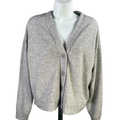 Gap Women's Gray Cloudlight V Neck Long Sleeve Button Up Cardigan Sweater - S
