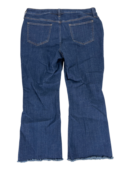Chico's Women's Dark Wash So Slimming Girlfriend Kick Flare Jeans - 12 Petite image 2