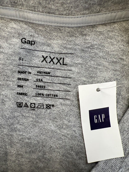 Gap Men's Gray Quarter Button Long Sleeve Shirt - XXXL image 3