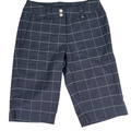 Nike Golf Women's Black Plaid Dri-Fit Athletic Bermuda Shorts - 2