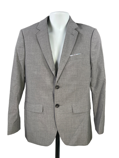 Banana Republic Men's Gray Tailored Slim Fit 2 Button Blazer Jacket - 38 Short