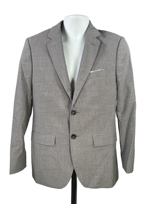 Banana Republic Men's Gray Tailored Slim Fit 2 Button Blazer Jacket - 38 Short