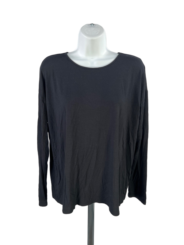 J.Jill Wearever Collection Women's Black Women's Black Long Sleeve Shirt - L