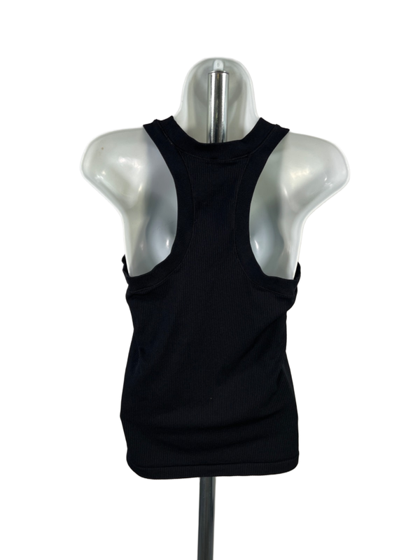 Athleta Women's Black Ribbed High Neck Athletic Tank Top - L image 2