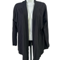 Alfani Women's Black Long Sleeve Open Front Sweater - Plus 1X