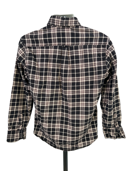 Jachs Men's Black/Ivory Plaid Long Sleeve Button Up Flannel Jacket - M image 2