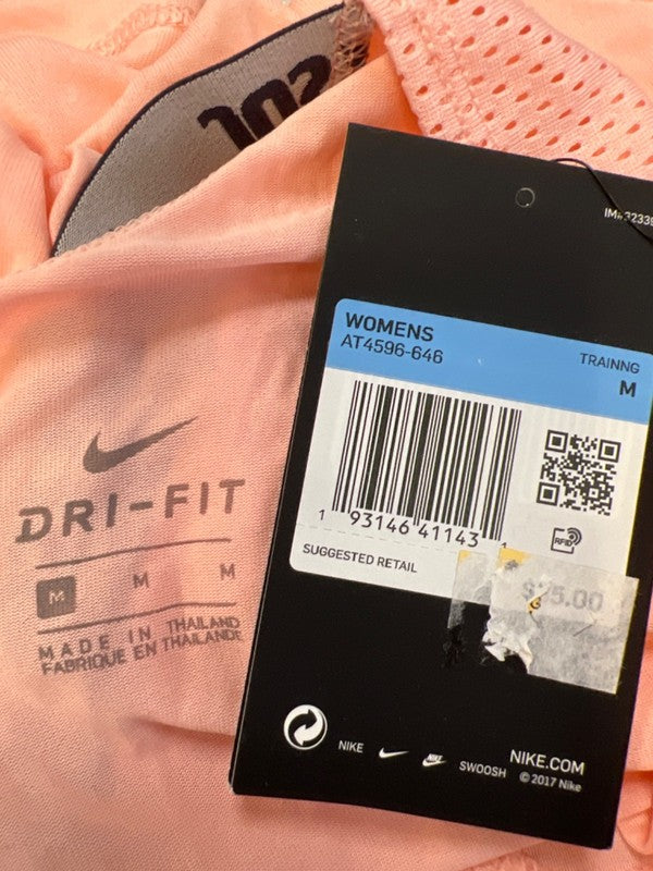 Nike Women's Pink Dri-Fit Standard Fit Training Athletic Tank Top - M image 3