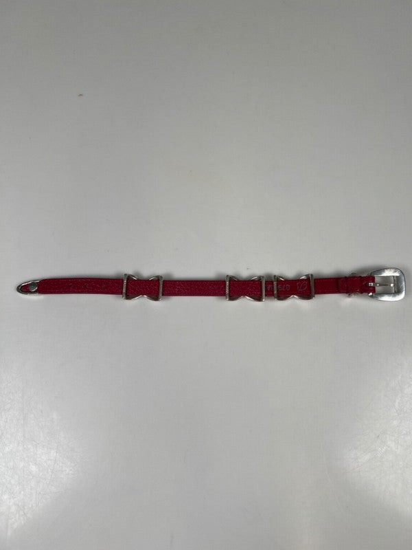 Brighton Women's Red Leather Kriss Kross Etched Bandit 9in Bracelet image 5