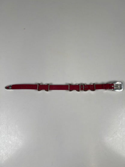 Brighton Women's Red Leather Kriss Kross Etched Bandit 9in Bracelet image 5
