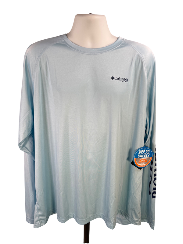 Columbia PFG Men's Blue Omni Shade Sun Protection Long Sleeve Shirt - XXL