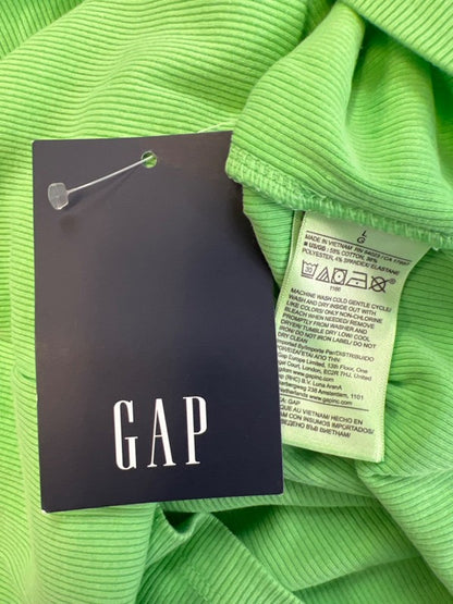Gap Women's Green Casual Ribbed Short Sleeve Shirt - L image 4