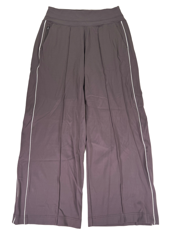 Athleta Women's Purple/Mauve Venice High Rise Track Stripe Wide Leg Pants - L