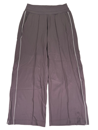 Athleta Women's Purple/Mauve Venice High Rise Track Stripe Wide Leg Pants - L