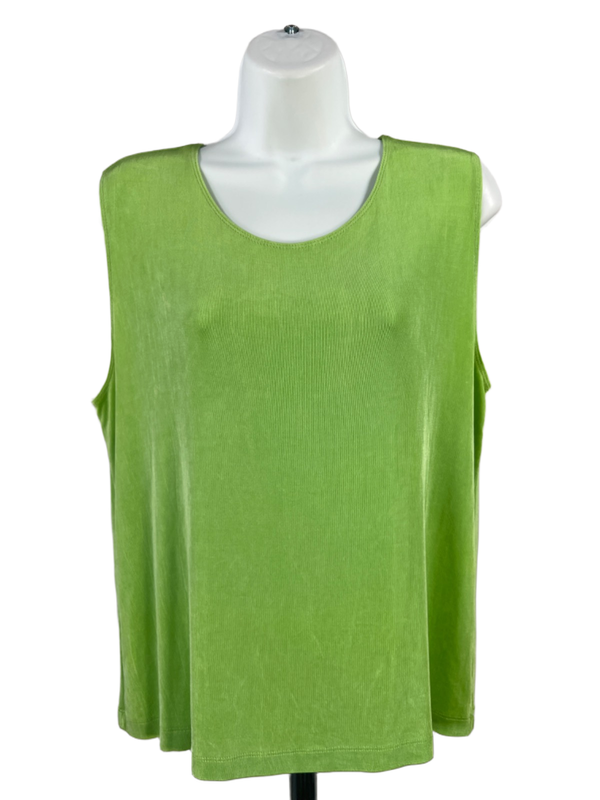 Chico's Travelers Women's Green Sleeveless Basic Tank Top - 3/US XL