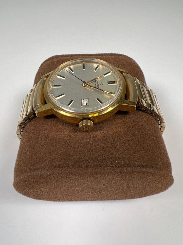 Omega Vintage Gold Plated Automatic 1970's Stretch Band Wrist Watch image 4