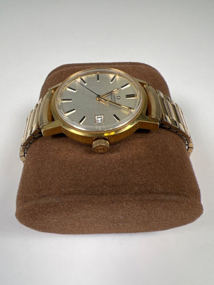 Omega Vintage Gold Plated Automatic 1970's Stretch Band Wrist Watch image 4