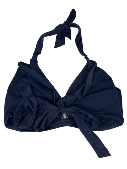 Athleta Women's Navy Blue Halter Neck Tie Back Underwire Bikini Top - 34D/DD image 2