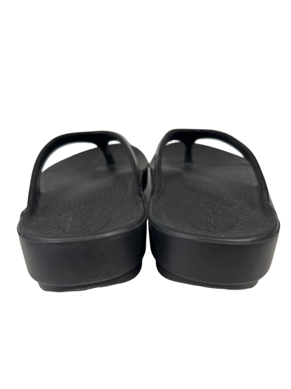 Oofos Women's Black OOlala Lightweight Flip Flop Sandals - 9 image 4