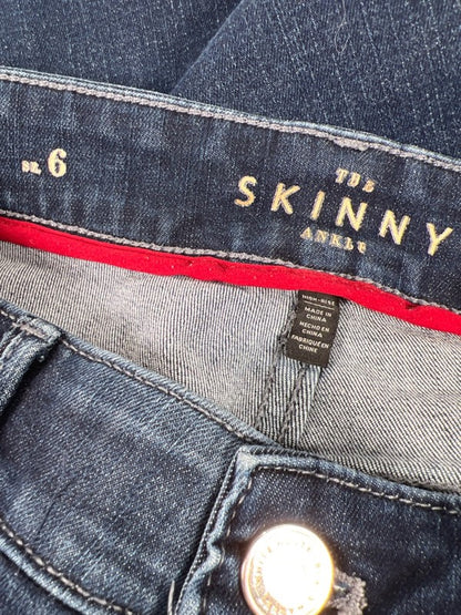White House Black Market Women’s Dark Wash Skinny Ankle Jeans - 6 image 3