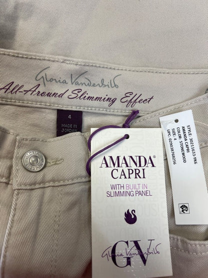 Gloria Vanderbilt Women's Beige/Sandstone Amanda Capri Length Jeans - 4 image 3