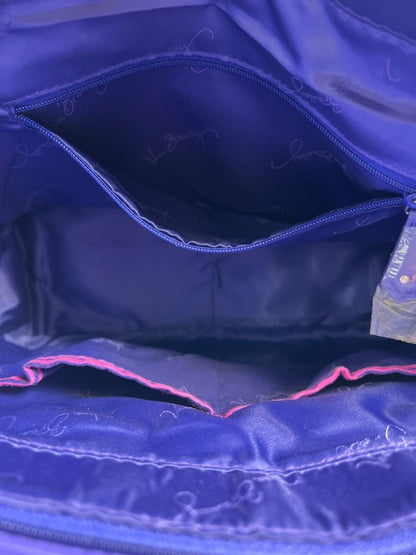 Vera Bradley Women's Purple Impressionista Stripe Trimmed Trapeze Satchel Purse image 6