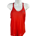 Nike Women's Orange/Red Dri-Fit Strappy Racerback Sheer Athletic Tank Top - S