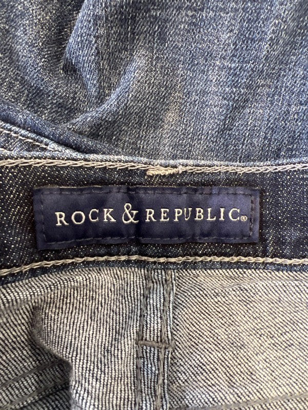 Rock and Republic Women's Medium Wash Stinger Denim Jean Shorts - 14 image 3