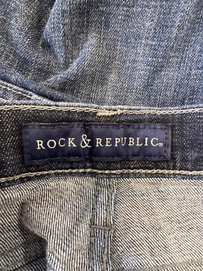 Rock and Republic Women's Medium Wash Stinger Denim Jean Shorts - 14 image 3