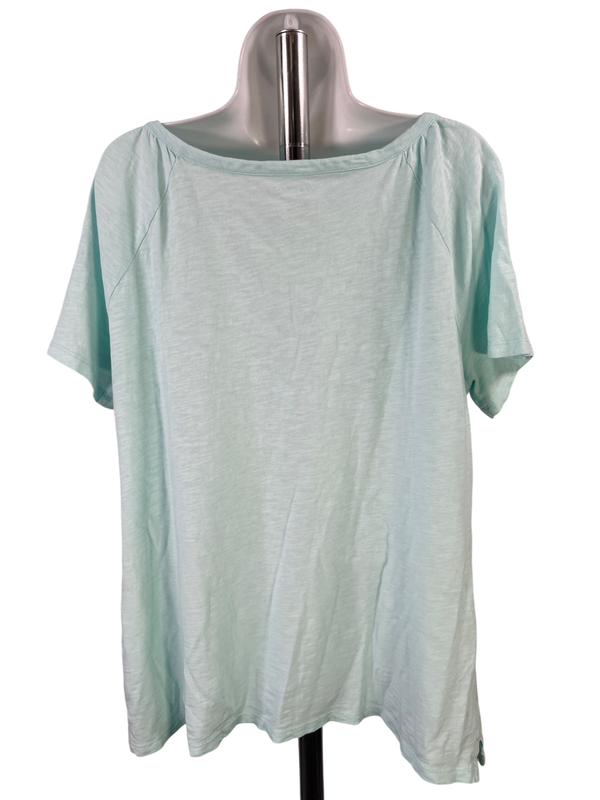 Talbots Women's Blue Cotton Short Sleeve Shirt - Plus X image 2