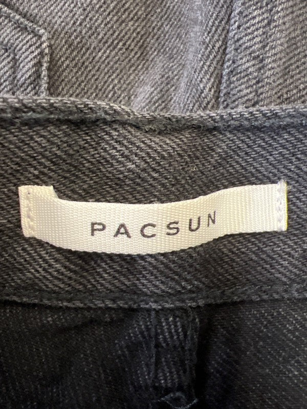 PacSun Women's Black Denim Stretch Jean Button Fly 90's Girlfriend Shorts - 26 image 3